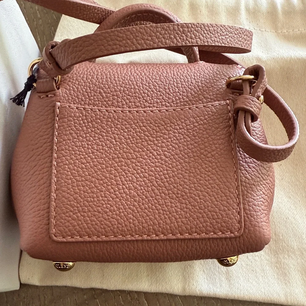 NIB NWT Polene Numero Un Micro Textured Blush Bag purse crossbody shoulder strap - Picture 11 of 13